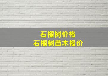 石榴树价格 石榴树苗木报价